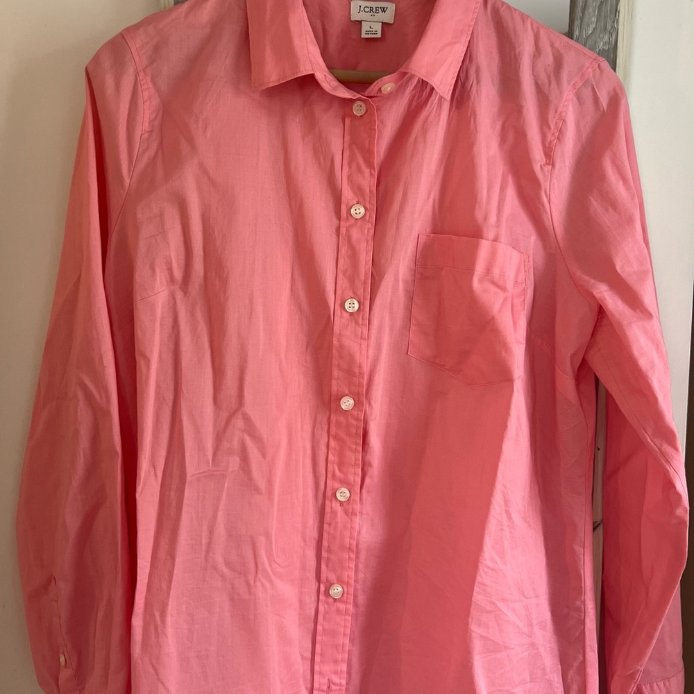 J.Crew Coral Button-Up Shirt